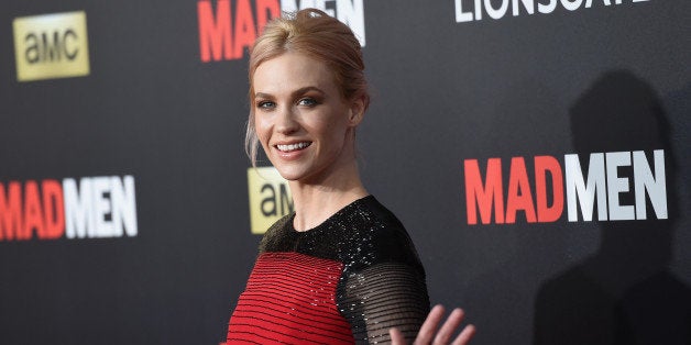 LOS ANGELES, CA - MARCH 25: Actress January Jones attends the AMC celebration of the final 7 episodes of 'Mad Men' with the