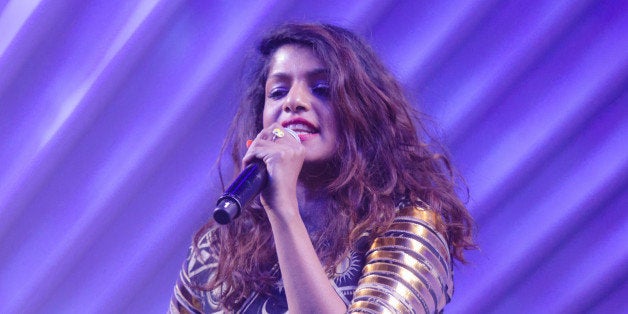 M.I.A. performs at the Audi A3 launch event at SIR Stage 37, on Thursday, April 3 2014 in New York. (Photo by Scott Roth/Invi
