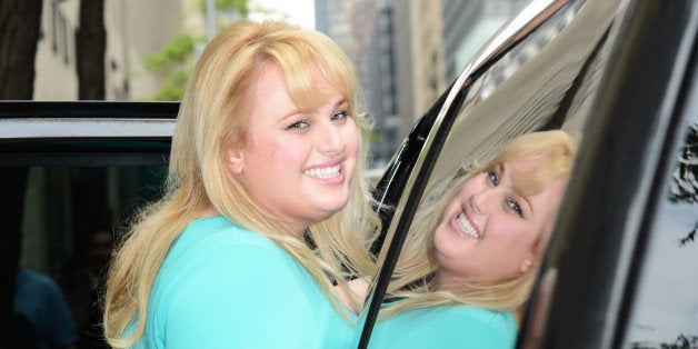 NEW YORK, NY - MAY 12: Actress Rebel Wilson leaves the 'Today Show' taping at the Rockefeller Center Studio on May 12, 2015