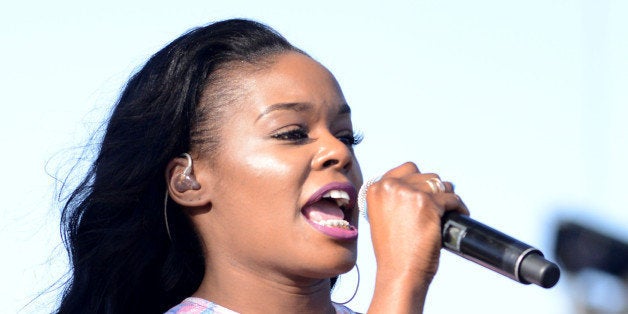 INDIO, CA - APRIL 17: Singer Azealia Banks performs onstage during day 1 of the 2015 Coachella Valley Music And Arts Festival (Weekend 2) at The Empire Polo Club on April 17, 2015 in Indio, California. (Photo by C Flanigan/FilmMagic)