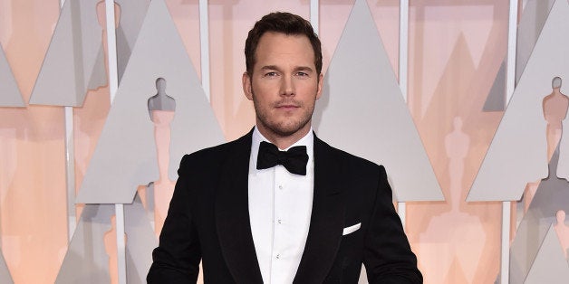 Chris Pratt arrives at the Oscars on Sunday, Feb. 22, 2015, at the Dolby Theatre in Los Angeles. (Photo by Jordan Strauss/Invision/AP)