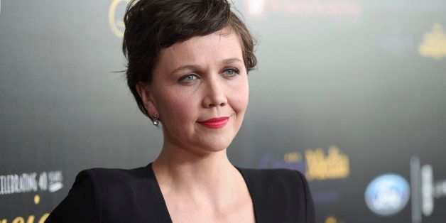 Maggie Gyllenhaal arrives at the 40th Anniversary Gracies Awards at the Beverly Hilton Hotel on Tuesday, May 19, 2015, in Beverly Hills, Calif. (Photo by Chris Pizzello/Invision/AP)