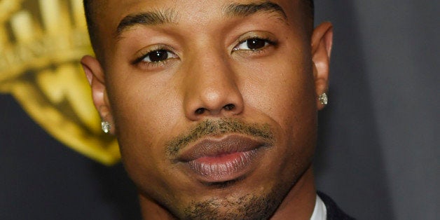 Actor Michael B. Jordan, a cast member in the upcoming film "Creed," poses before the Warner Bros. presentation at CinemaCon 2015 at Caesars Palace on Tuesday, April 21, 2015, in Las Vegas. (Photo by Chris Pizzello/Invision/AP)