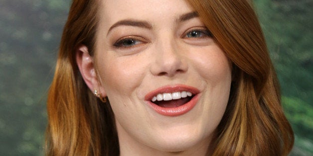 LONDON, ENGLAND - MAY 16: Emma Stone attends a screening of 'Aloha' at Soho Hotel on May 16, 2015 in London, England. (Phot