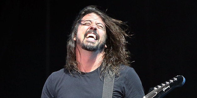 GULF SHORES, AL - MAY 15: Dave Grohl of Foo Fighters performs at Hangout Music Festival 2015 on May 15, 2015 in Gulf Shores,