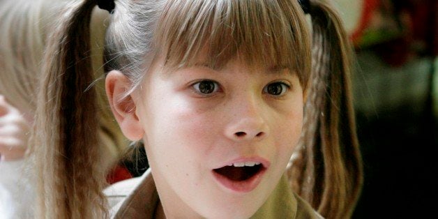 Bindi Irwin signs autographs during a promotional event at FAO Schwarz in New York, Monday, Feb. 18, 2008. Bindi and her family were there to promote her new line of plush toys and their conservation efforts. (AP Photo/Seth Wenig)