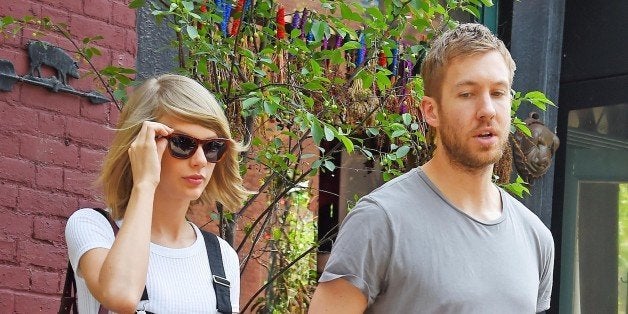 NEW YORK - MAY 28: Taylor Swift and Calvin Harris get lunch at the Spotted Pig on May 28, 2015 in New York, New York. (Photo by Josiah Kamau/BuzzFoto via Getty Images)