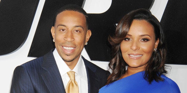 HOLLYWOOD, CA - APRIL 01: Actor/recording artist Ludacris (L) and Eudoxie Mbouguiengue arrive at the 'Furious 7' - Los Angeles Premiere at TCL Chinese Theatre IMAX on April 1, 2015 in Hollywood, California.(Photo by Jeffrey Mayer/WireImage)