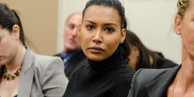 WASHINGTON, DC - APRIL 24: Actress Naya Rivera with other members of The Creative Coalition speaks during a meeting in the o