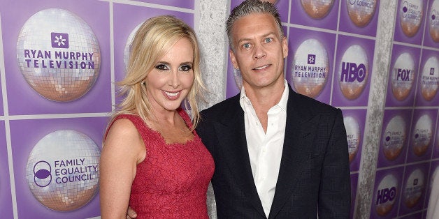 BEVERLY HILLS, CA - FEBRUARY 28: TV personality Shannon Beador (L) and David Beador attend the Family Equality Council's 2015 Los Angeles Awards dinner at The Beverly Hilton Hotel on February 28, 2015 in Beverly Hills, California. (Photo by Kevin Winter/Getty Images for Family Equality Council)