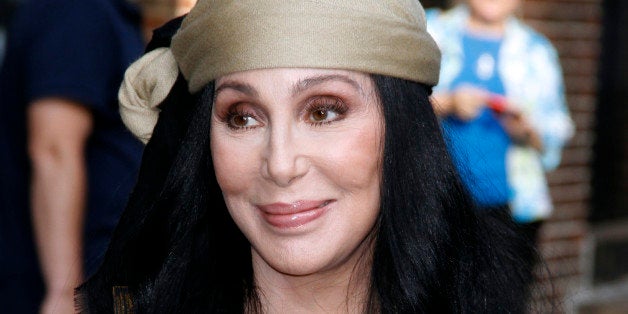 NEW YORK, NY - MAY 06: Cher leaves the 'Late Show with David Letterman' at the Ed Sullivan Theater on May 6, 2015 in New Yor