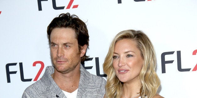 NEW YORK, NY - JUNE 04: Oliver Hudson (L) and FABLETICS Co-Founder Kate Hudson attends FL2 Launch at Gramercy Terrace at The