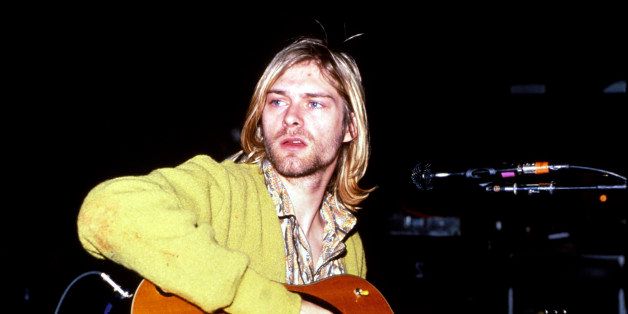 (NO TABLOIDS) Kurt Cobain of Nirvana during Nirvana in New York, New York. (Photo by Kevin Mazur/WireImage)