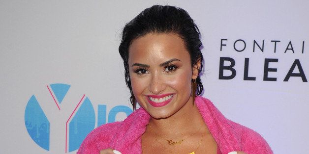 MIAMI BEACH , FL - JULY 02: (EXCLUSIVE COVERAGE) Demi Lovato poses at the Y-100 cool for the summer pool party held at the Fontainebleau on July 2, 2015 in Miami Beach, Florida. (Photo by Larry Marano/Getty Images)
