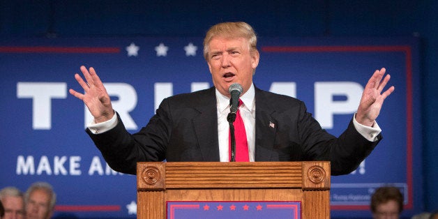Republican presidential hopeful Donald Trump speaks at his South Carolina campaign kickoff rally in Bluffton, S.C., Tuesday,