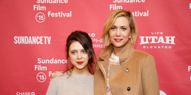 Actresses Bel Powley, left, and Kristen Wiig, right, pose at the premiere of "The Diary of a Teenage Girl" during the 2015 Sundance Film Festival on Saturday, Jan. 24, 2015, in Park City, Utah. (Photo by Danny Moloshok/Invision/AP)