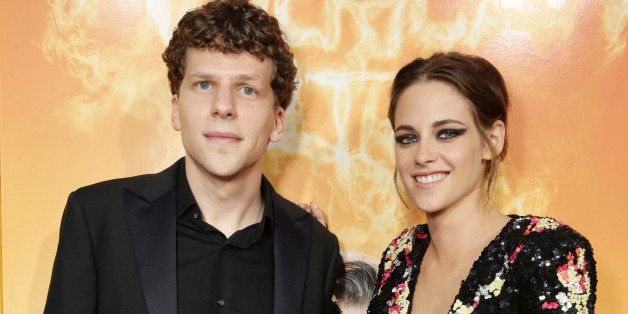 Jesse Eisenberg and Kristen Stewart seen at The World Premiere of Lionsgate's 'American Ultra' at Ace Hotel on Tuesday, August 18, 2015, in Los Angeles, CA. (Photo by Eric Charbonneau/Invision for Lionsgate/AP Images)