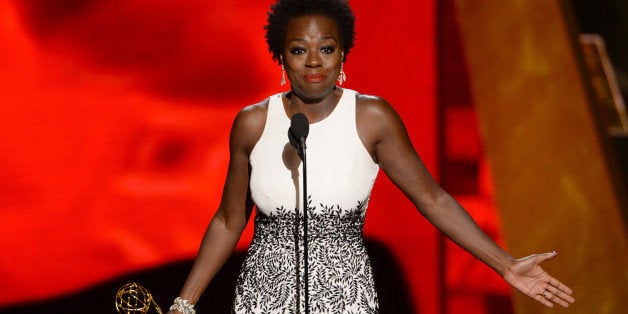 IMAGE DISTRIBUTED FOR THE TELEVISION ACADEMY - Viola Davis accepts the award for outstanding lead actress in a drama series f