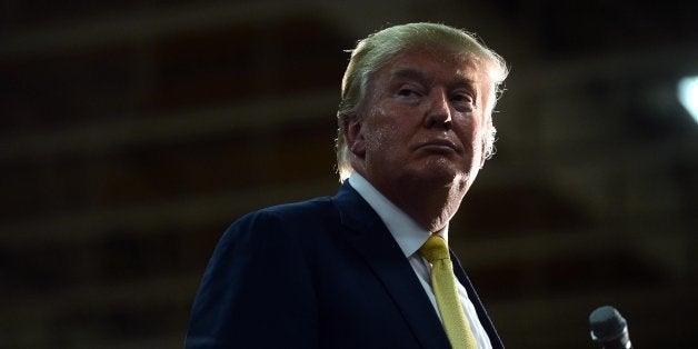 ROCHESTER, NH - SEPTEMBER 17: Republican Presidential candidate Donald Trump listens to a question during a town hall event at Rochester Recreational Arena September 17, 2015 in Rochester, New Hampshire. Trump spent the day campaigning in New Hampshire following the second Republican presidential debate. (Photo by Darren McCollester/Getty Images)