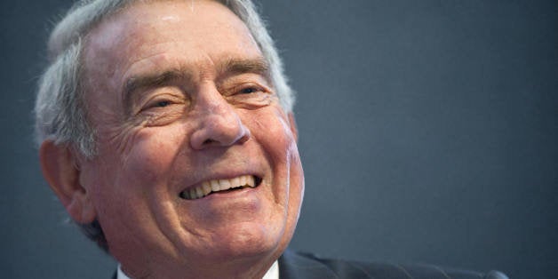 Former CBS News anchor and host of a show on HDNET Dan Rather speaks during a ceremony for recipients of the FAXIE Awards, wh