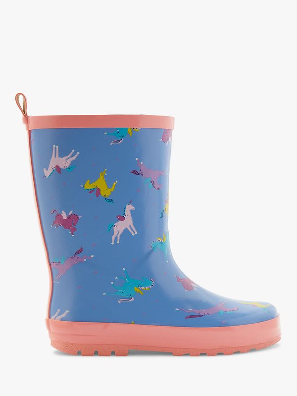 Unicorns are big with the kids this year, and what better than flying mythical creature to help them jump those puddles?Dancing Unicorn Wellies, John Lewis, &pound;14-16Size: 4-13 (younger) and 1-4