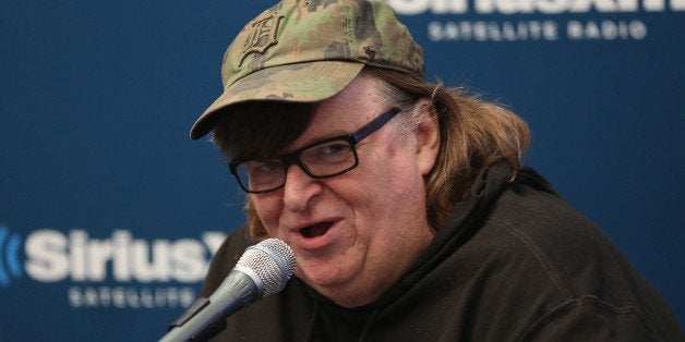 NEW YORK, NY - NOVEMBER 13: Michael Moore visits at SiriusXM Studios on November 13, 2015 in New York City. (Photo by Robin