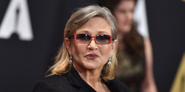 Carrie Fisher arrives at the Governors Awards at the Dolby Ballroom on Saturday, Nov. 14, 2015, in Los Angeles. (Photo by Jor