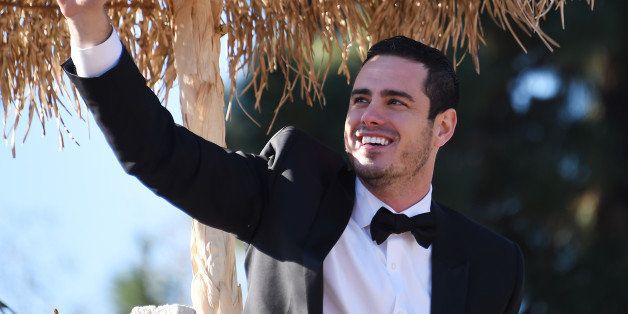 Season 20 bachelor Ben Higgins rides on 'The Bachelor' Love Is the Greatest Journey' float in the 127th Rose Parade in Pasadena, California on January 1, 2016. AFP PHOTO / ROBYN BECK / AFP / ROBYN BECK (Photo credit should read ROBYN BECK/AFP/Getty Images)