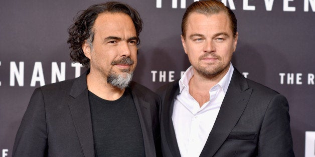 NEW YORK, NY - JANUARY 06: Director Alejandro Gonzalez Inarritu (L) and actor Leonardo DiCaprio attend 'The Revenant' New York special screening on January 6, 2016 in New York City. (Photo by Dimitrios Kambouris/FilmMagic)