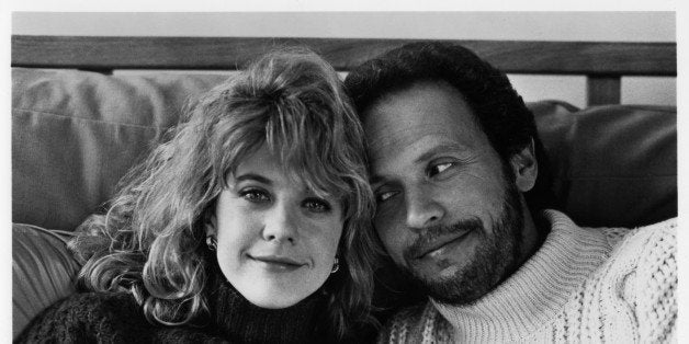 CIRCA 1989: Meg Ryan and Billy Crystal pose for the movie 'When Harry Met Sally' circa 1989. (Photo by Hulton Archive/Getty Images)