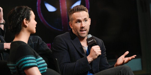 Actor Ryan Reynolds participates in AOL's BUILD Speaker Series to discuss the film, "Deadpool", at AOL Studios on Tuesday, Feb. 9, 2016, in New York. (Photo by Evan Agostini/Invision/AP)