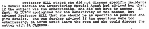 FBI agent Jolene Smith Jameson submitted an affidavit about her experience interviewing Hill.