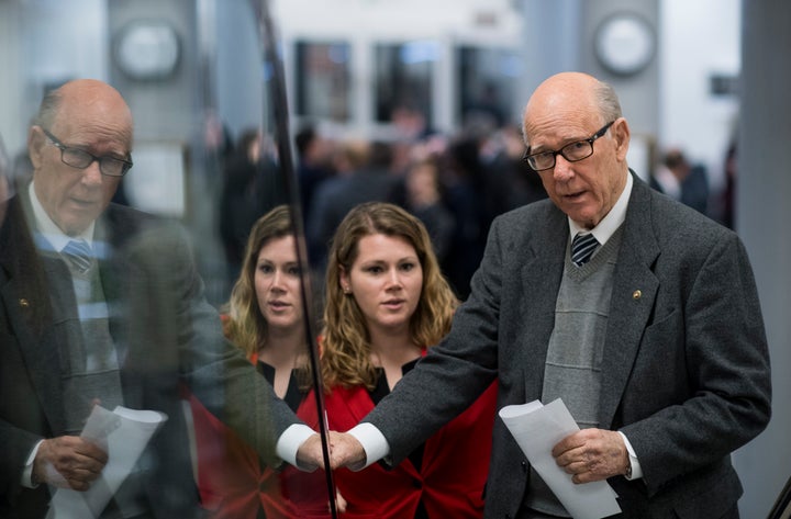 Sen. Pat Roberts (R-Kan.), who chairs the Senate Agriculture Committee, is seen in March 2017.
