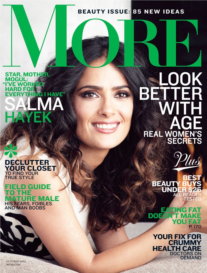 Salma Hayek Covers More Magazine Actress Talks Sexting Her Husband 