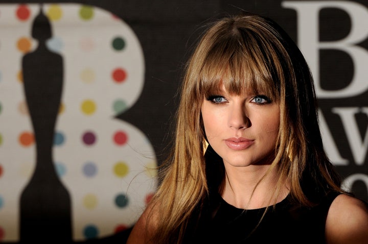 LONDON, ENGLAND - FEBRUARY 20: Taylor Swift attends the Brit Awards 2013 at the 02 Arena on February 20, 2013 in London, England. (Photo by Eamonn McCormack/Getty Images)