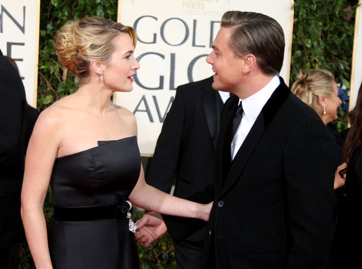 BEVERLY HILLS, CA - JANUARY 11: Actors Kate Winslet (L) and Leonardo DiCaprio arrives at the 66th Annual Golden Globe Awards held at the Beverly Hilton Hotel on January 11, 2009 in Beverly Hills, California. (Photo by Frazer Harrison/Getty Images)