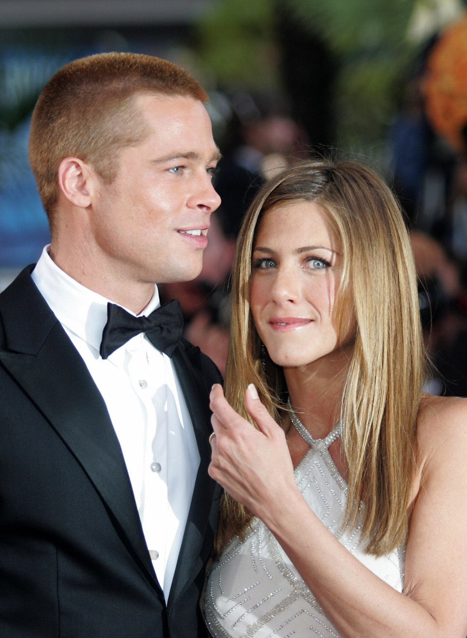 US actor Brad Pitt and his wife Jennifer