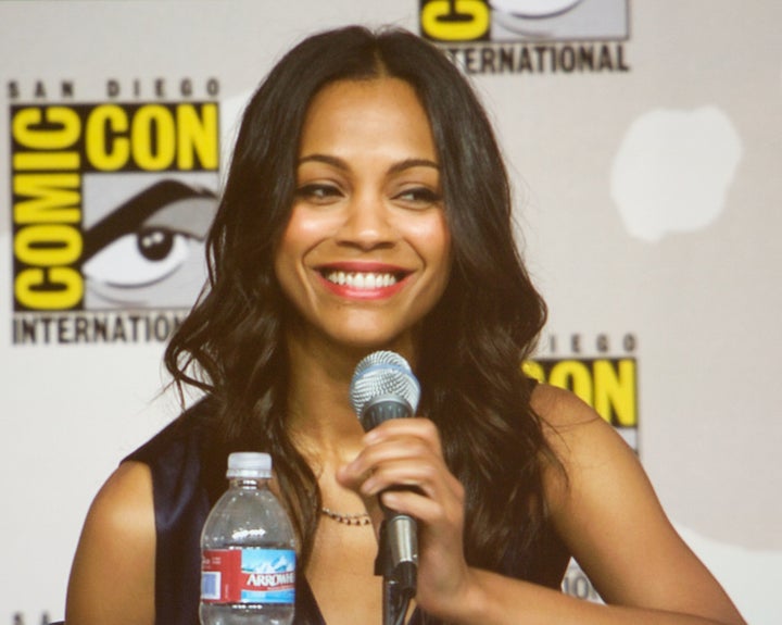 Description Zoe Saldaña at the "Entertainment Weekly: Wonder Women: Female Power Icons in Pop Culture" panel. Comic-Con 2009