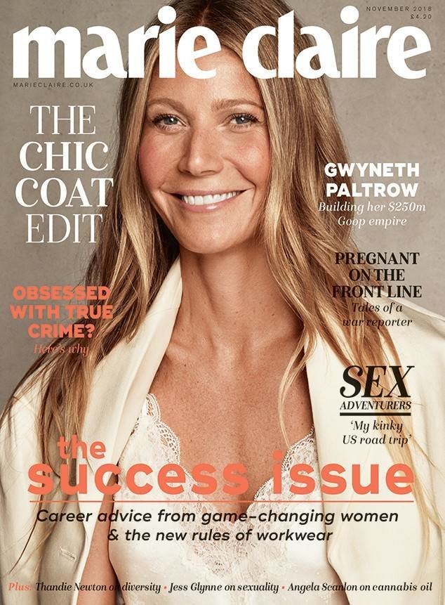 Gwyneth Paltrow covers the November issue of Marie Claire UK.