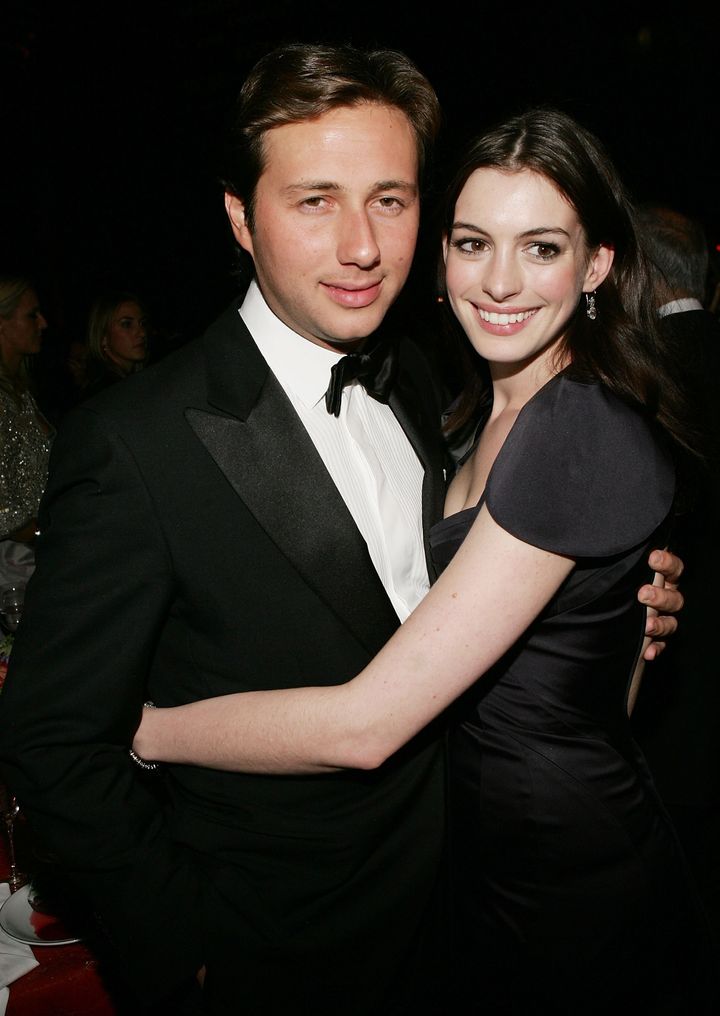 NEW YORK - OCTOBER 26: Actress Anne Hathaway and boyfriend Raffaello Follieri attend The Fashion Group International's 23rd Annual Night of Stars at Cipriani's 42nd Street, October 26, 2006 in New York City. (Photo by Evan Agostini/Getty Images)