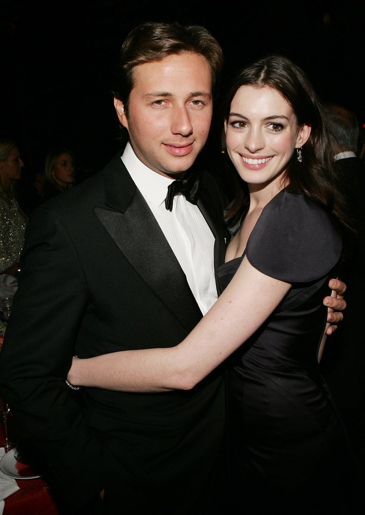 NEW YORK - OCTOBER 26: Actress Anne Hathaway and boyfriend Raffaello Follieri attend The Fashion Group International's 23rd