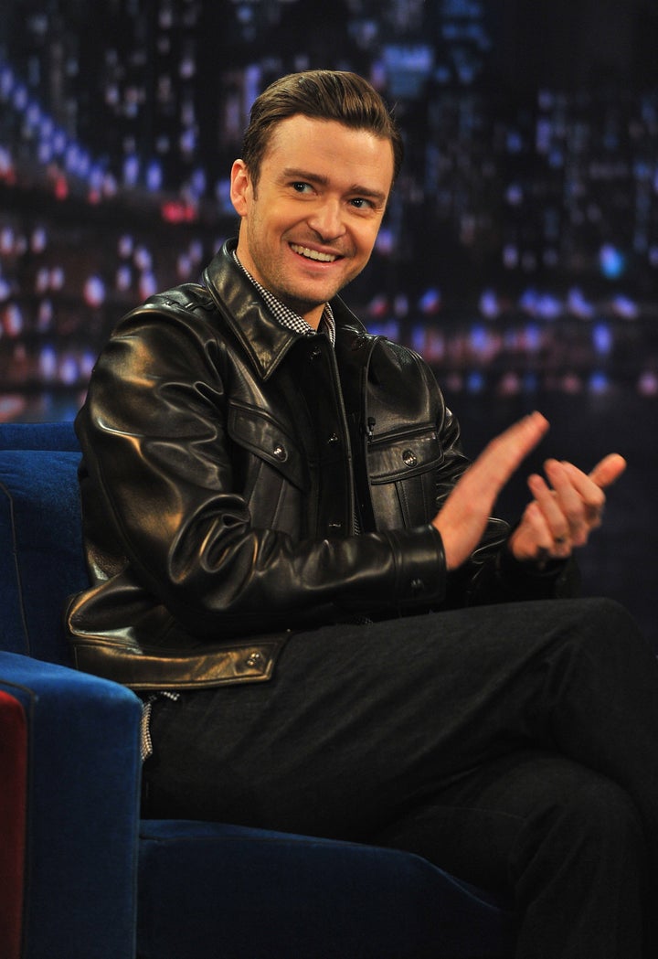 NEW YORK, NY - MARCH 11: Justin Timberlake visits 'Late Night With Jimmy Fallon' at Rockefeller Center on March 11, 2013 in New York City. (Photo by Theo Wargo/Getty Images)