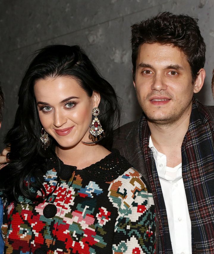 NEW YORK, NY - DECEMBER 12: (EXCLUSIVE COVERAGE) Katy Perry (L) and John Mayer attend 'A Christmas Story, The Musical' Broadway Performance at Lunt-Fontanne Theatre on December 12, 2012 in New York City. (Photo by Astrid Stawiarz/Getty Images)