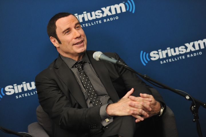 NEW YORK, NY - DECEMBER 12: John Travolta answers questions at SiriusXM's Town Hall with John Travolta and Olivia Newton-John hosted by Didi Conn at the SiriusXM studios on December 12, 2012 in New York City. (Photo by Mike Coppola/Getty Images for SiriusXM)