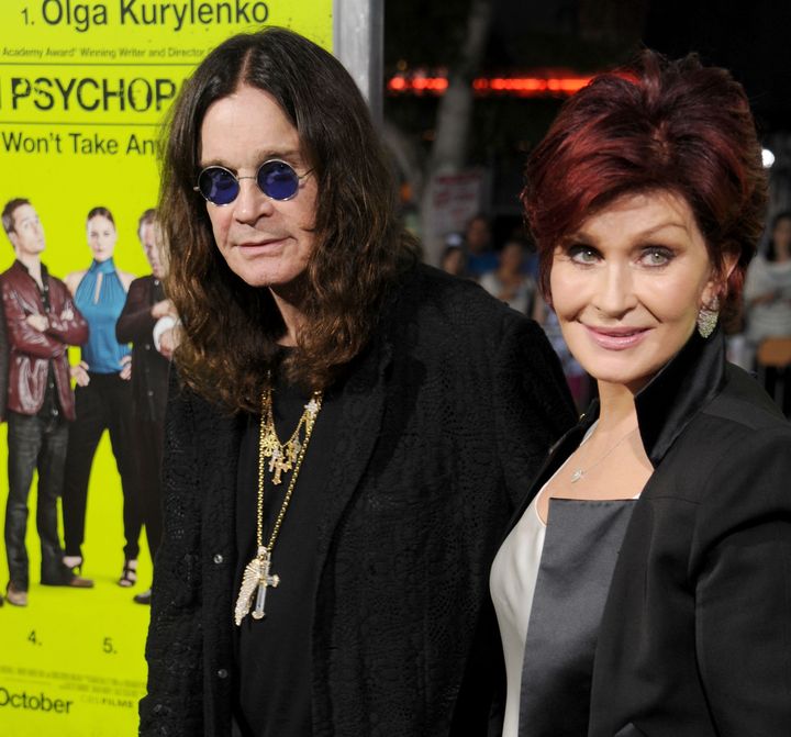 WESTWOOD, CA - OCTOBER 01: Singer Ozzy Osbourne and Sharon Osbourne arrive at the Los Angeles premiere of 'Seven Psychopaths' at Mann Bruin Theatre on October 1, 2012 in Westwood, California. (Photo by Gregg DeGuire/WireImage)