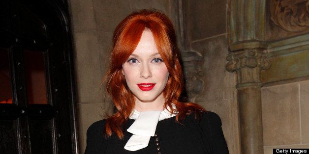 LOS ANGELES, CA - JANUARY 09: Actress Christina Hendricks attends the Dior Beauty Pre-Golden Globe Dinner at Chateau Marmont on January 9, 2013 in Los Angeles, California. (Photo by Donato Sardella/WireImage)