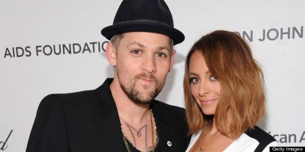 WEST HOLLYWOOD, CA - FEBRUARY 24: Musician Joel Madden and Nicole Richie attend the 21st Annual Elton John AIDS Foundation Academy Awards Viewing Party at West Hollywood Park on February 24, 2013 in West Hollywood, California. (Photo by Jamie McCarthy/Getty Images for EJAF)