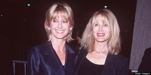Olivia Newton-John and sister Rona during 'Mad City' Los Angeles Premiere at Cineplex Odeon Century Plaza Cinema in Century City, California, United States. (Photo by SGranitz/WireImage)