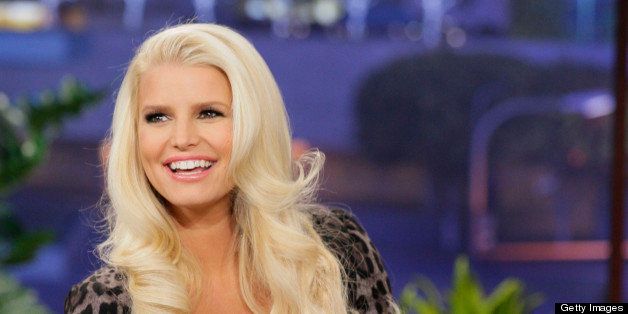 THE TONIGHT SHOW WITH JAY LENO -- Episode 4388 -- Pictured: Jessica Simpson during an interview on January 15, 2013 -- (Photo by: Paul Drinkwater/NBC/NBCU Photo Bank via Getty Images)
