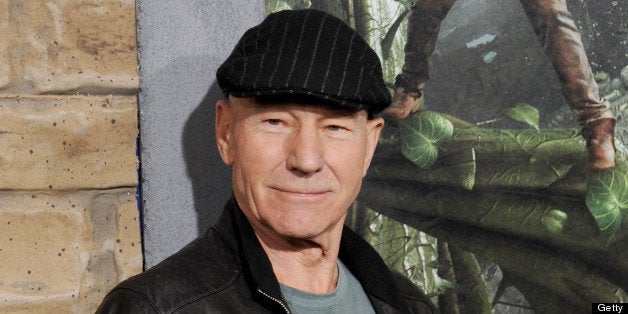 HOLLYWOOD, CA - FEBRUARY 26: Actor Patrick Stewart arrives at the Los Angeles premiere of 'Jack The Giant Slayer' at TCL Chin